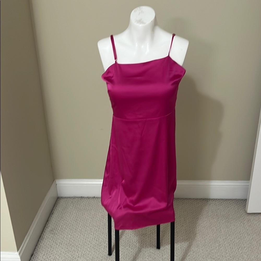 NWT Bloomingdale's Aqua Womens A-Line Spaghetti Straps Slip Dress 